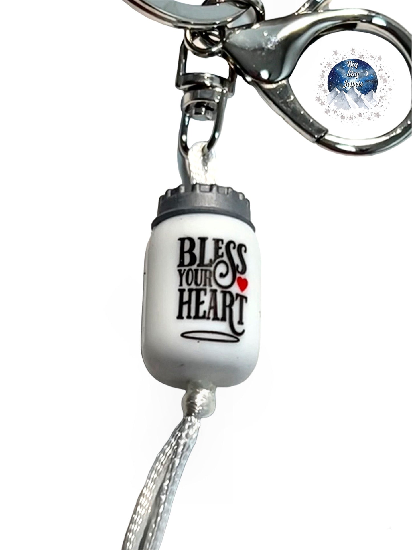 Roll Tide Wristlet Keychain Silicone "Bless Your Heart", Liquid Wine Red, White, Houndstooth Print Ages 8+ Kids or Ladies, Men, Moms