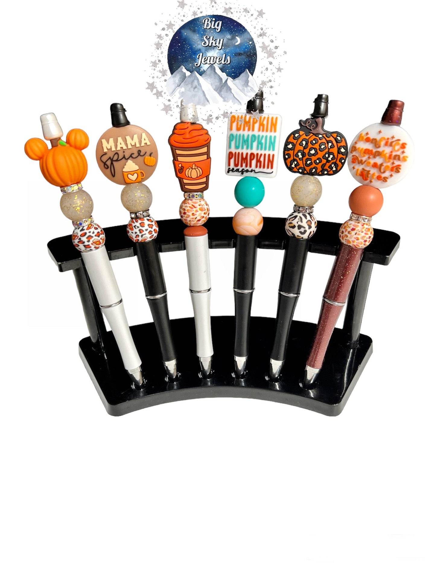 Fall Thanksgiving Pen, Turquoise, Black, Orange, Brown, and White ETC Ages 5+ Kids or Ladies Moms Men Holiday, Orange Pumpkin Mouse Ears, Mama Spice, Pumpkin Latte, "Pumpkin", Leopard Pumpkin, Bonfires Pumpkins Sweaters Lattes Multiple Variation Listing