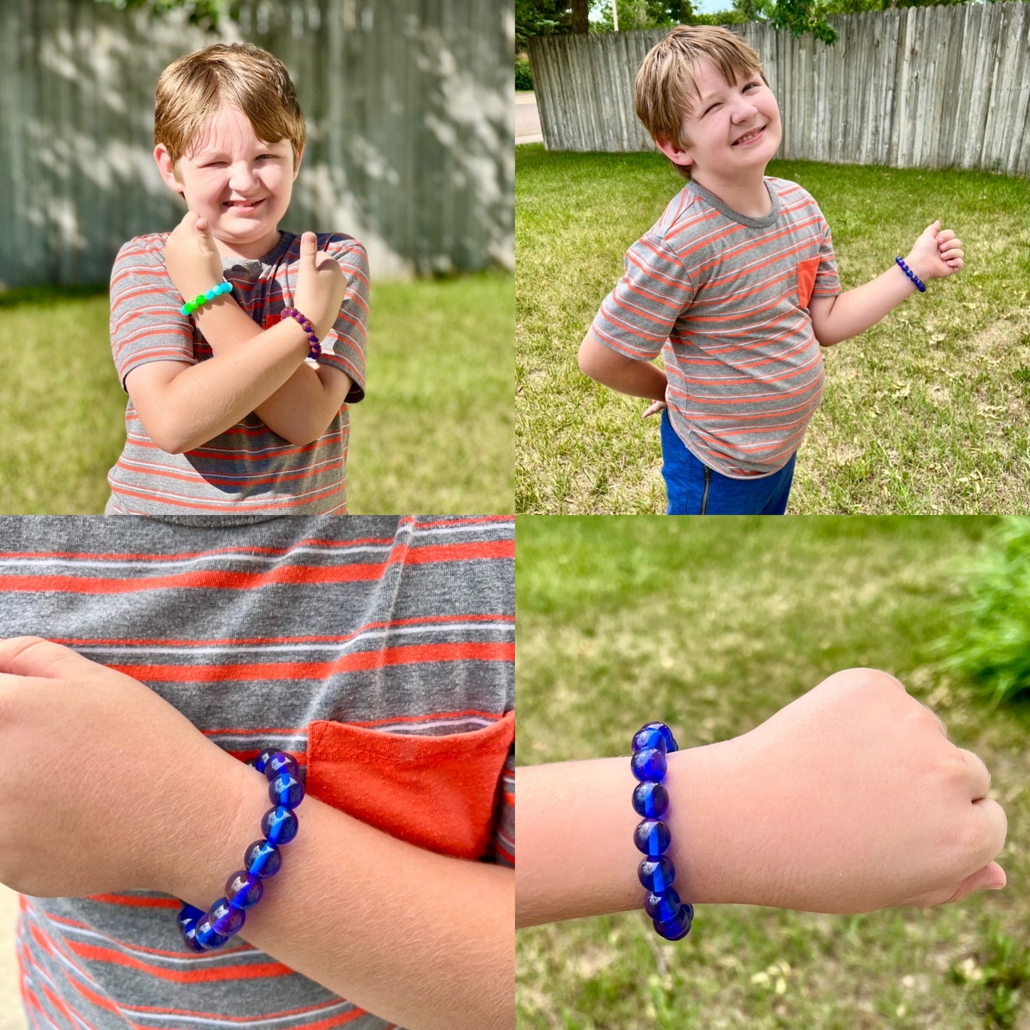 Purple Glow Illuminated Core “GLOW” MINI BEAD Bubblegum Necklace OR Bracelet Ages 3+ Summer Multiple Variation Listing