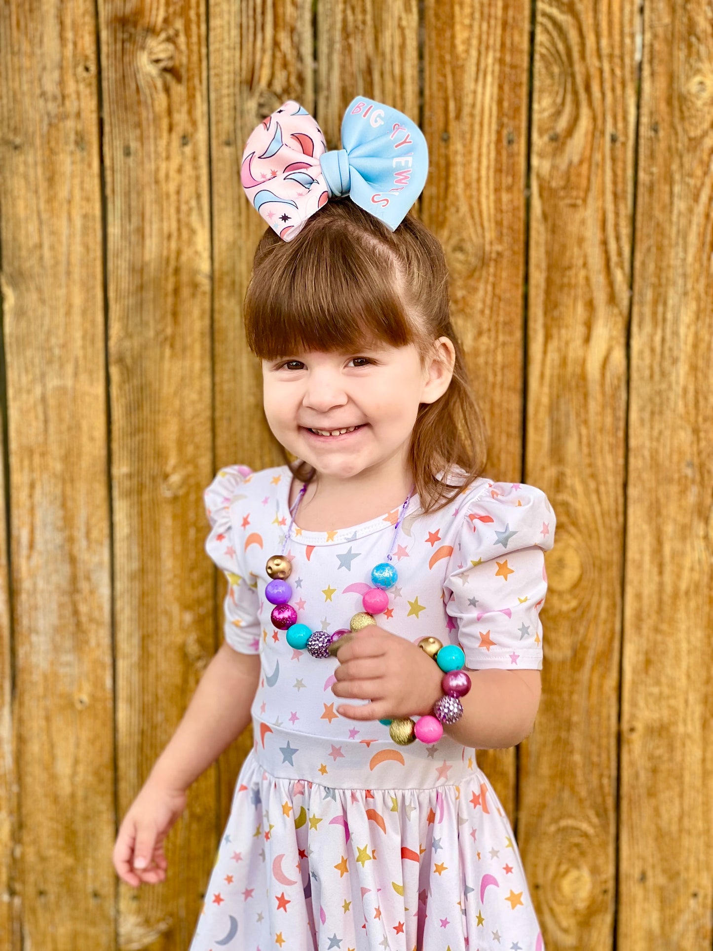 Big Sky Jewels Princess Chunky Bubblegum Necklace OR Bracelet Princess Jewelry Gold, Lavender, Turquoise, & Medium Pink Ages 3+ Summer Winter Multiple Variation Listing