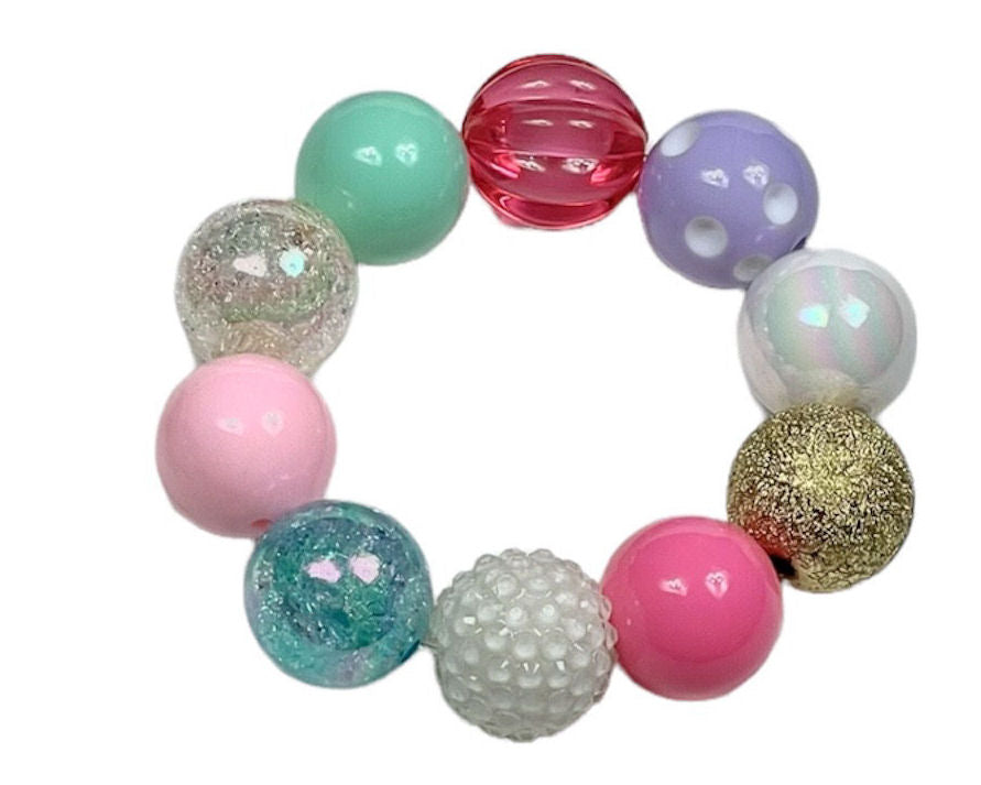 Bubblegum Birthday Chunky Bubblegum Necklace OR Bracelet Pink, Gold, Multicolor Ages 3+ Summer Spring Easter Multiple Variation Listing