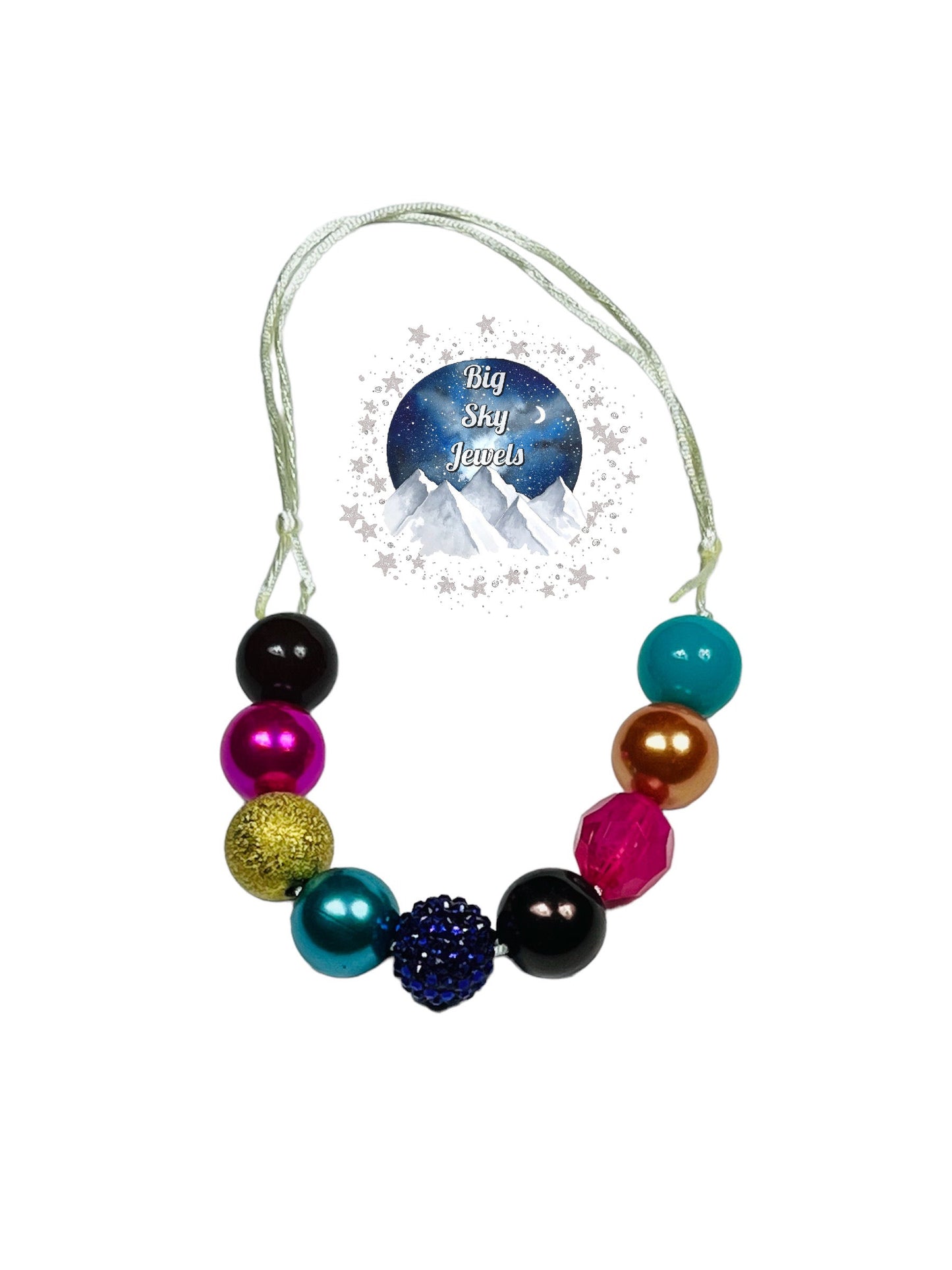 Country Girl Chunky Bubblegum Necklace OR Bracelet Ages 3+ Fall Pink Blue Purple Gold Brown Multiple Variation Listing