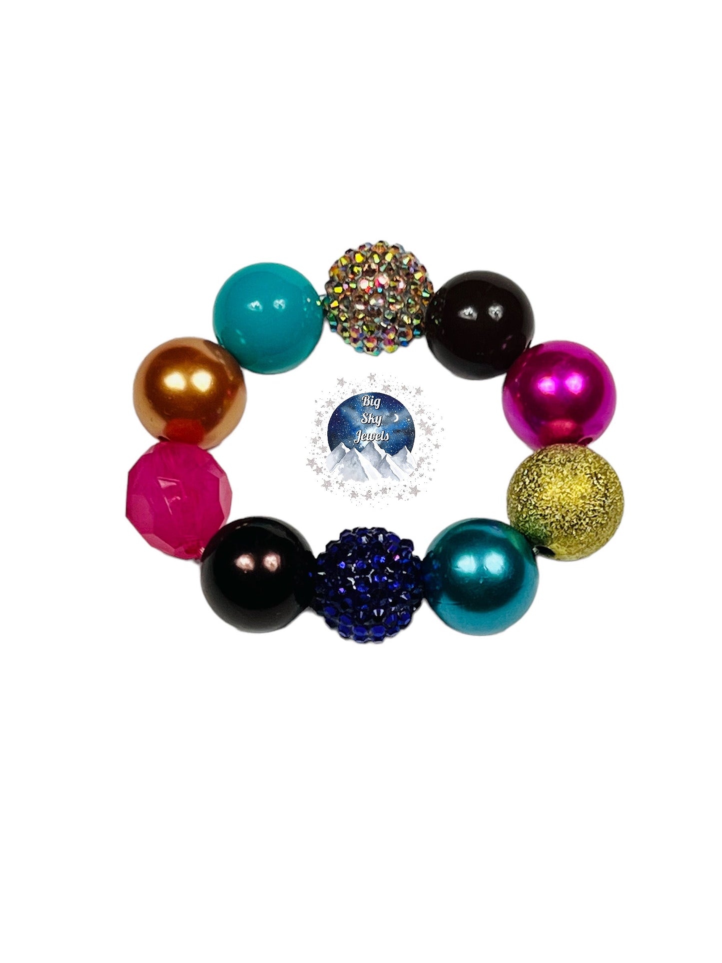 Country Girl Chunky Bubblegum Necklace OR Bracelet Ages 3+ Fall Pink Blue Purple Gold Brown Multiple Variation Listing