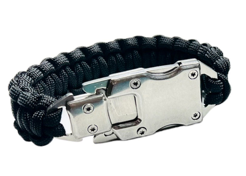 ONE 550 Paracord Survival Knife Bracelet Stainless Steel Silver Color Knife Buckle. Multiple Color Option listing Ages 18+, Adults only Hunting Hiking Fishing Every Day Carry