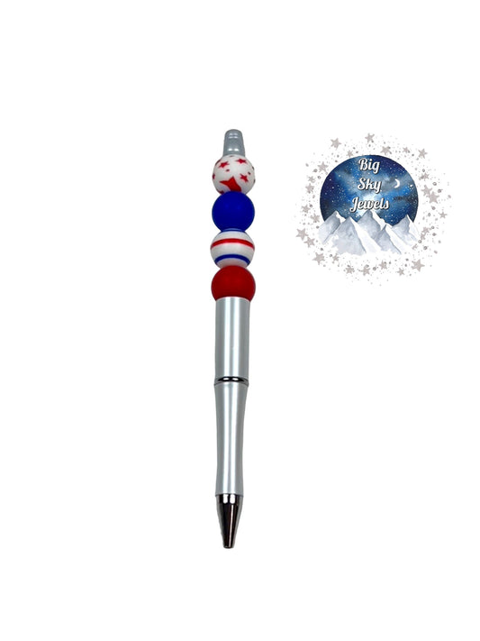 4th of July Pen America, Red, White, & Blue Patriotic Stars & Stripes Ages 5+ Kids or Ladies or Men