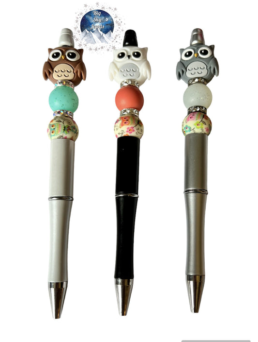 Owl Pen, Brown, White, OR Gray Ages 5+ Kids or Ladies Moms Men Multiple Variation Listing