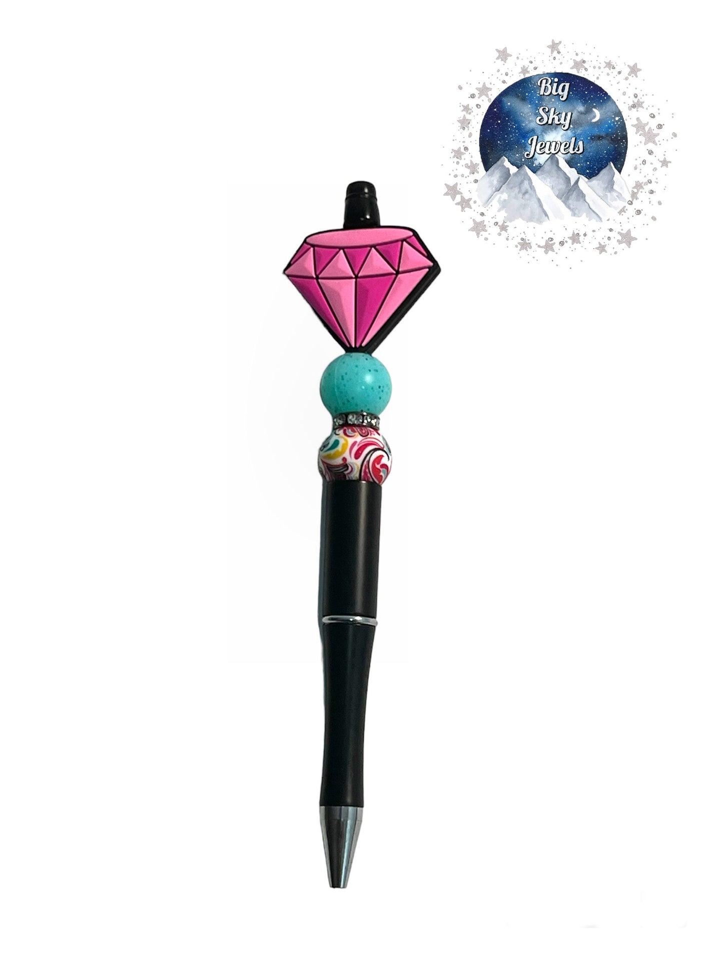 🌟💎 Diamond Jewelry Pen Swirl Print, Pink, Turquoise Glitter Ages 5+ Kids or Ladies Moms Men