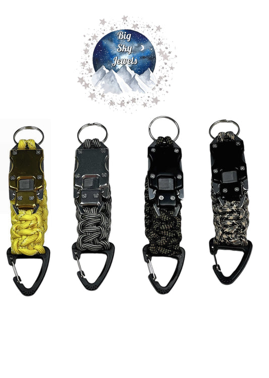 ONE Titan Paracord Survival Knife Keychain Stainless Steel. Multiple Color Option listing Ages 18+, Adults only Hunting Hiking Fishing Camping Every Day Carry