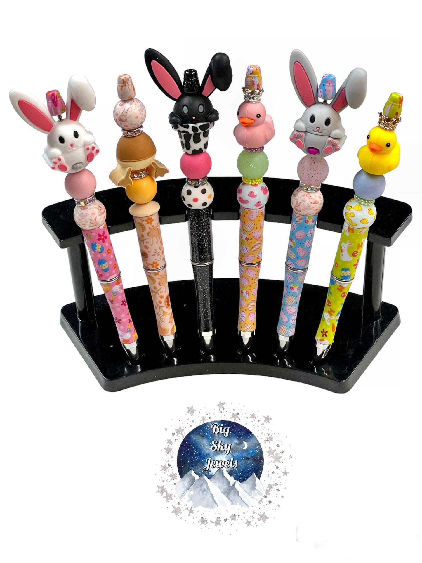 Easter Pen, Bunny, Ducks, White, Pink, Yellow, Black, Gray, Spring, Rabbit, ETC Ages 5+ Kids or Ladies Moms Men Cow Print Pot Multiple Variation Listing