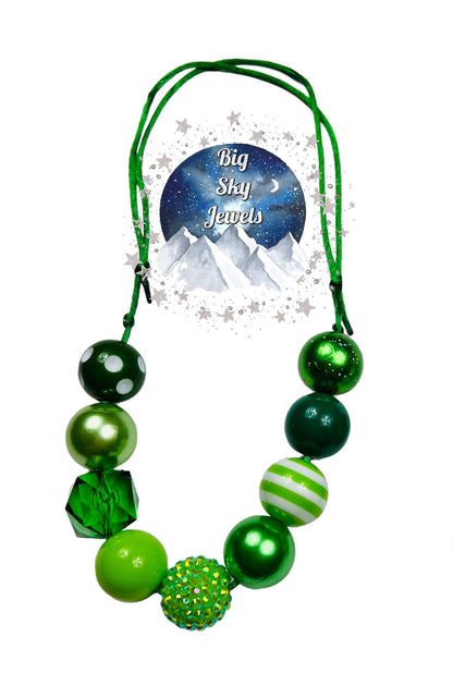 Green Chunky Bubblegum Necklace OR Bracelet Green Ages 3+ Multiple Variation Listing